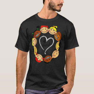 Camiseta Amabilidad del corazón contra el acoso Naranja Uni