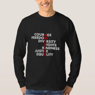 Camiseta Amabilidad en los derechos de la diversidad de la 