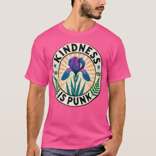 Camiseta Amabilidad Es Arte Punk Pintura De Flor Iris Púrpu