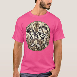 Camiseta Amabilidad Es Arte Punk Pintura De Flor Iris Púrpu
