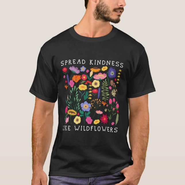 Camiseta Amabilidad extendida como flores silvestres amor a (Anverso)