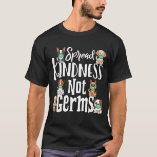 Camiseta Amabilidad extendida, no gérmenes, perro, cara gra