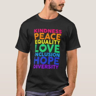 Camiseta Amabilidad Igualdad Amor LGBTQ Bandera Arcoiris Ga
