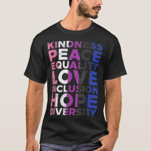 Camiseta Amabilidad Igualdad Amor LGBTQ Bandera de Líquido 