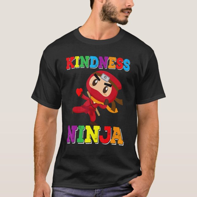 Camiseta Amabilidad, Ninja, contra el acoso escolar, de vue (Anverso)