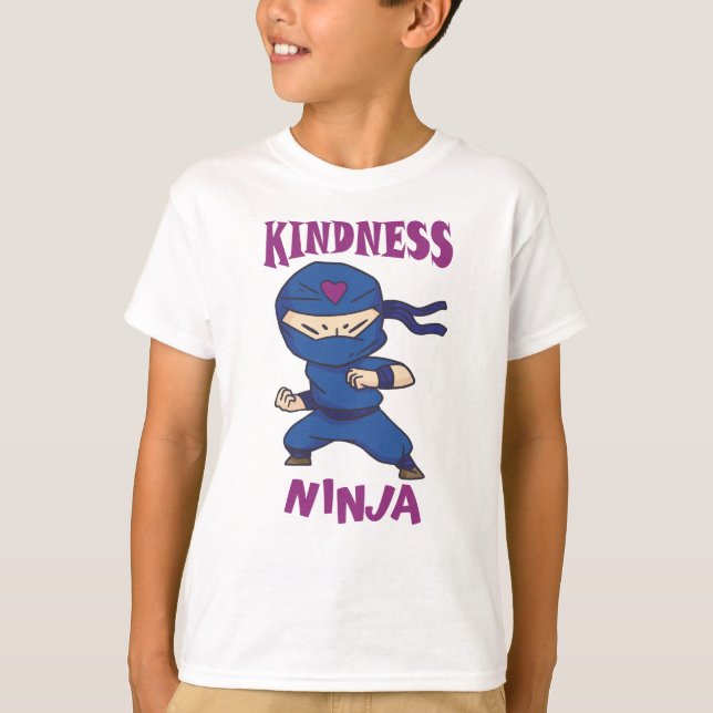 Camiseta Amabilidad Ninja, lucha contra el acoso (Anverso)