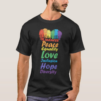 Camiseta Amabilidad Paz Esperanza Amor Diversidad Arcoiris 