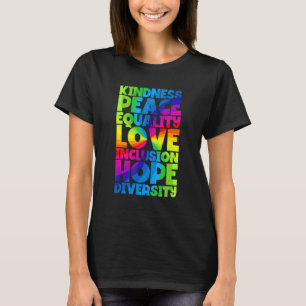 Camiseta Amabilidad Paz Igualdad Amor Lgbt Orgullo Mes