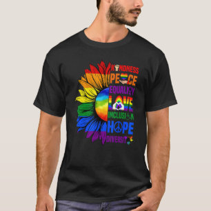 Camiseta Amabilidad Paz Igualdad Amor Orgullo Gay Giro L