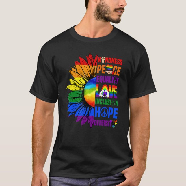 Camiseta Amabilidad Paz Igualdad Amor Orgullo Gay Giro L (Anverso)
