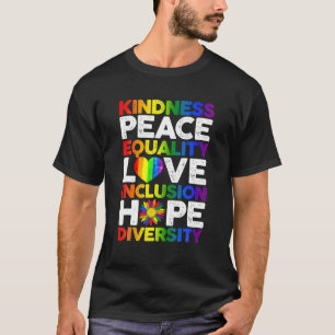 Camiseta Amabilidad Paz Igualdad Amor Regalos Lesbianas Gay