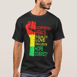 Camiseta Amabilidad Paz Igualdad Derechos Humanos Inclusión