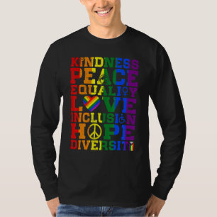 Camiseta Amabilidad Paz Igualdad Derechos Humanos Inclusión