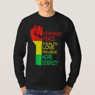 Camiseta Amabilidad Paz Igualdad Derechos Humanos Inclusión
