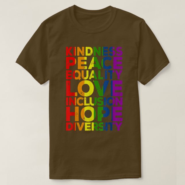 Camiseta Amabilidad Paz Igualdad Diversidad Derechos Humano (Diseño del anverso)