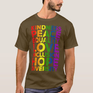Camiseta Amabilidad Paz Igualdad Diversidad Derechos Humano