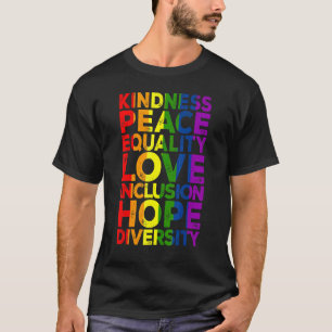 Camiseta Amabilidad Paz Igualdad Diversidad Derechos Humano