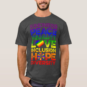Camiseta Amabilidad Paz Igualdad Inclusión Amor Lgbt Humano