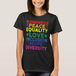 Camiseta Amabilidad Paz Igualdad Inclusión Diversidad Color