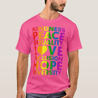 Camiseta Amabilidad Paz Igualdad Inclusión Diversidad Human