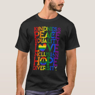 Camiseta Amabilidad Paz Igualdad Inclusión Diversidad Human
