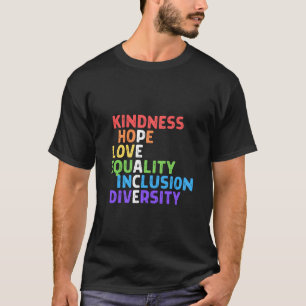 Camiseta Amabilidad Paz Igualdad Inclusión Diversidad Human