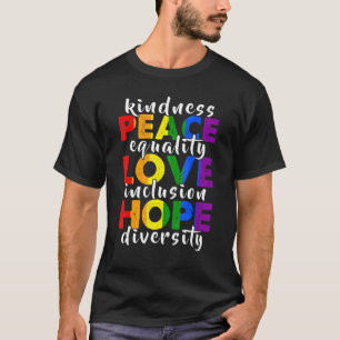 Camiseta Amabilidad Paz Lgbt Derechos Humanos de Lesbianas 