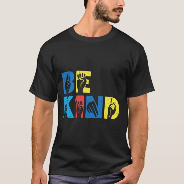 Camiseta Amable Asl Amor Lenguaje De Señas Mano Mes De Conc (Anverso)