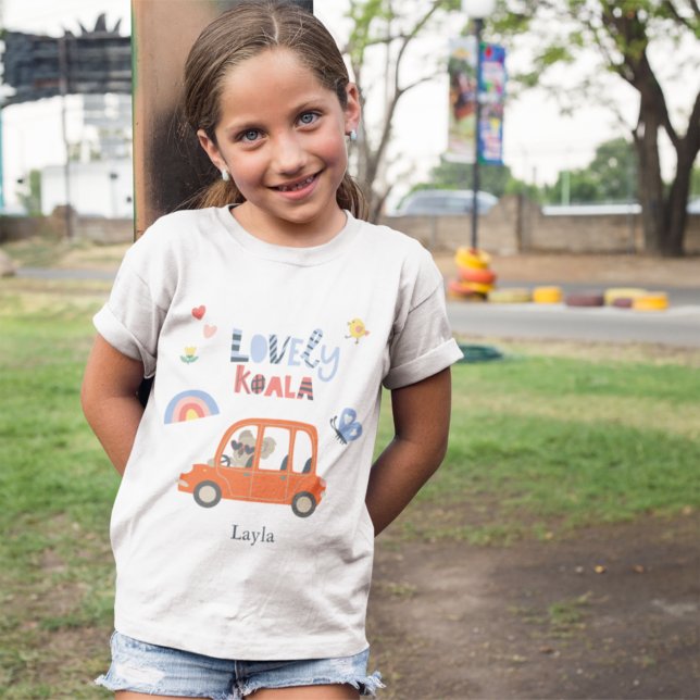 Camiseta Amable Koala Niña Pequeña Nombre Animado (Subido por el creador)