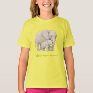 Camiseta Amado más allá de lo medible – Madre e hijo elefan