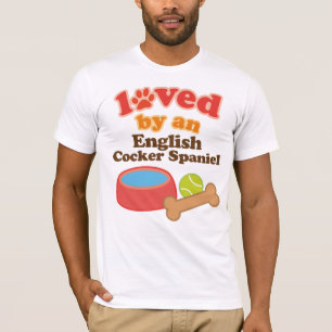 Camiseta Amado por cocker spaniel inglés (raza del perro)