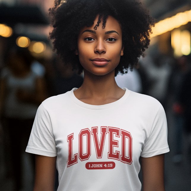 Camiseta AMADO POR EL CRISTO Valentine Scripture Blanco de  (Subido por el creador)