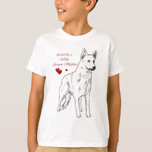 Camiseta Amado Por Un Pastor Alemán Blanco