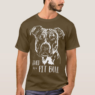 Camiseta Amado por un perro madre de Bulldog de pozo dicien