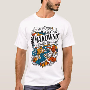 Camiseta Amakowsis Edmonton Alberta Fauna Tierras Montañosa