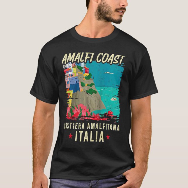 Camiseta Amalfi Coast Costiera Amalfitana Italia Italy Vaca (Anverso)
