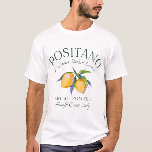 Camiseta  Amalfi Coast Italian Lemons Italian Town (Anverso)