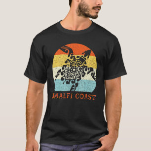 Camiseta Amalfi Costa Vintage Tortuga Retro Vacación Europe