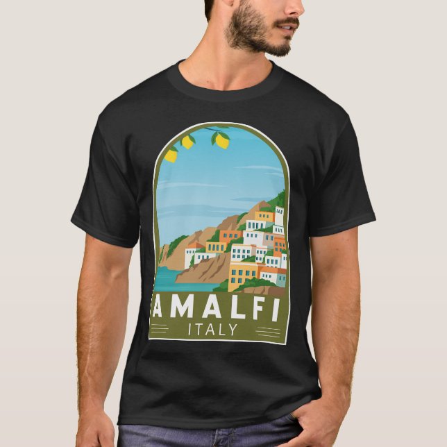 Camiseta Amalfi Italia Retro Emblem (Anverso)
