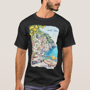 Camiseta Amalfi Italia Vista Amalfi Coast Italia Souvenir