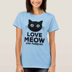 Camiseta Ámame Gato y Amante de Gatos por Siempre Minimalis