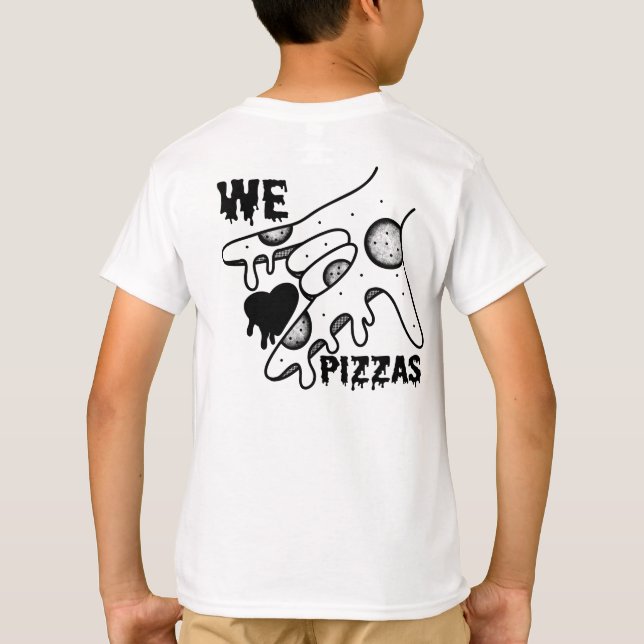 Camiseta Amamos las pizzas - Pizza Love - ASL ILY Obsession (Reverso)