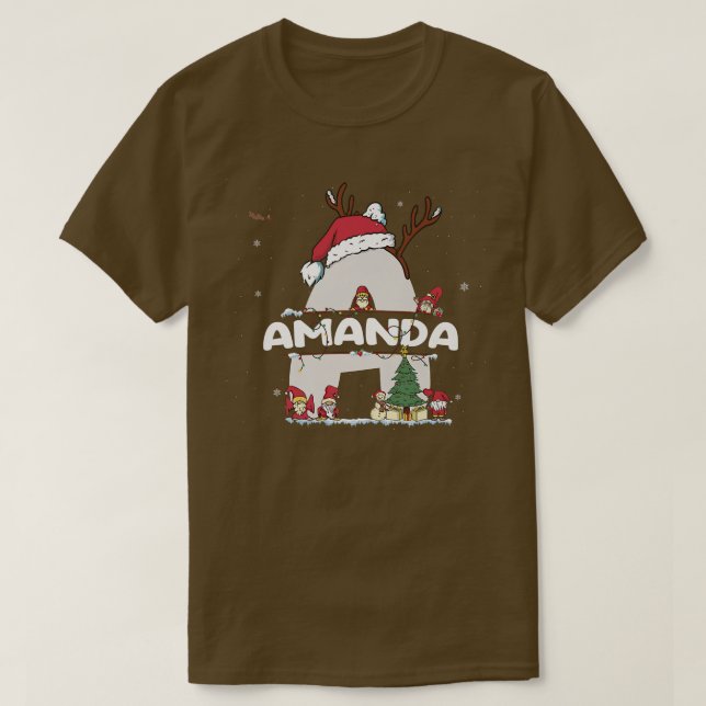 Camiseta Amanda Christmasw Amanda Nombre para navidad diver (Diseño del anverso)