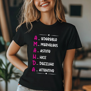 Camiseta Amanda Name Art personalizado