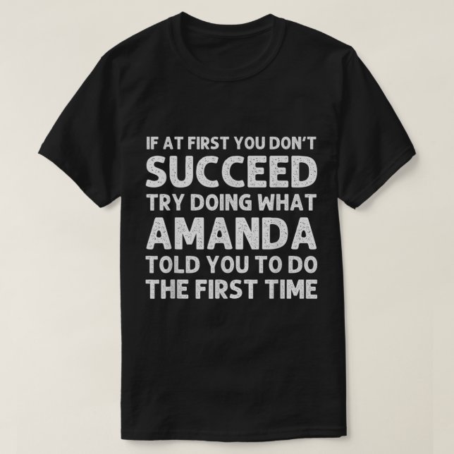 Camiseta AMANDA Nombre Navidades de Funny Birthday Personal (Diseño del anverso)
