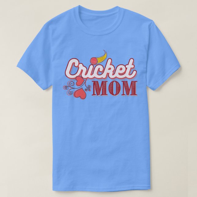 Camiseta Amando a la mamá del críquet  (Diseño del anverso)