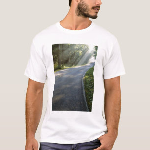 Camiseta Amanecer a través de la niebla junto al río Green