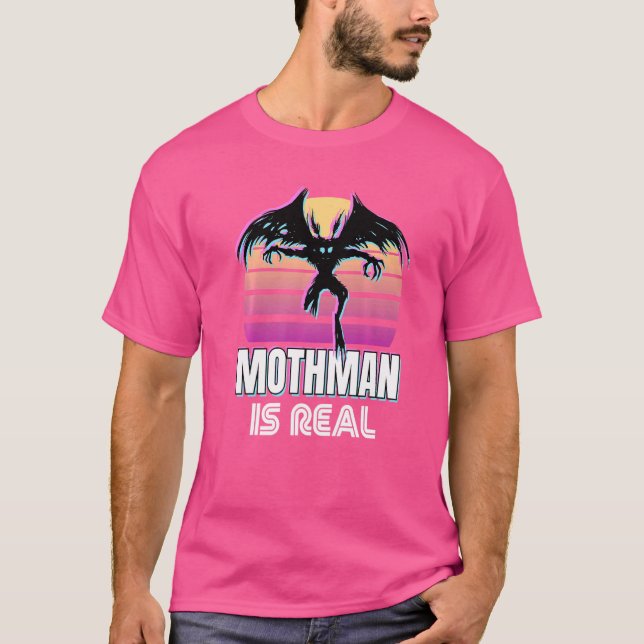 Camiseta Amanecer cripto de Retro Mothman 80 (Anverso)