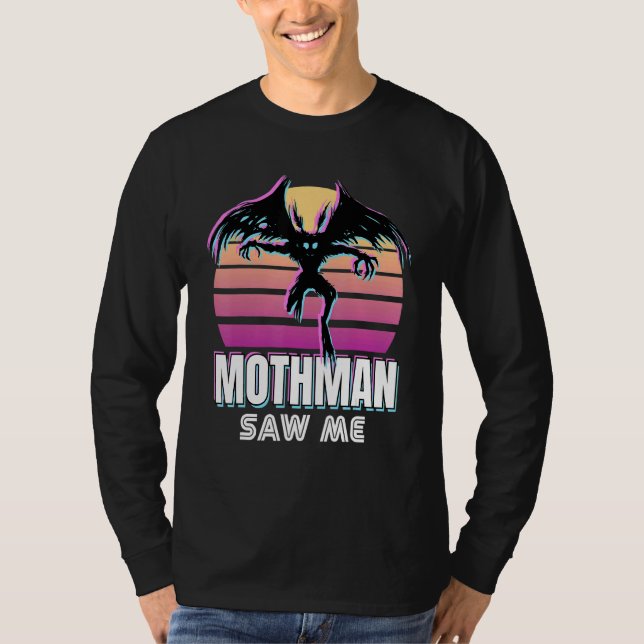 Camiseta Amanecer cripto de Retro Mothman 80 (Anverso)