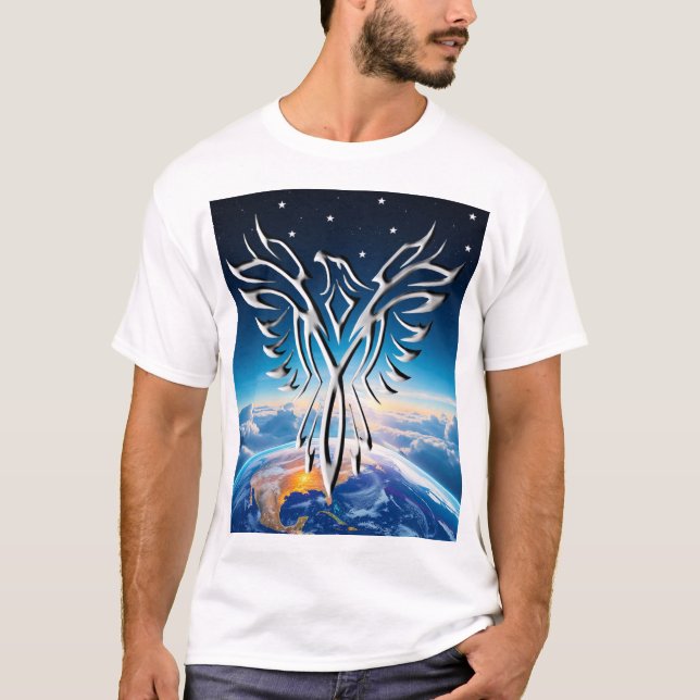 Camiseta Amanecer de águila plateada (Anverso)